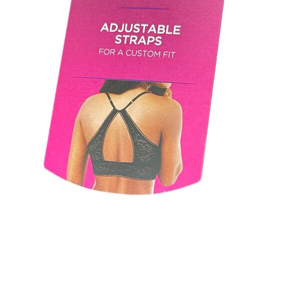 Maidenform Size XL Pure Comfort Strecth Lace Wireless Demi Bralette Racerback - Picture 12 of 13